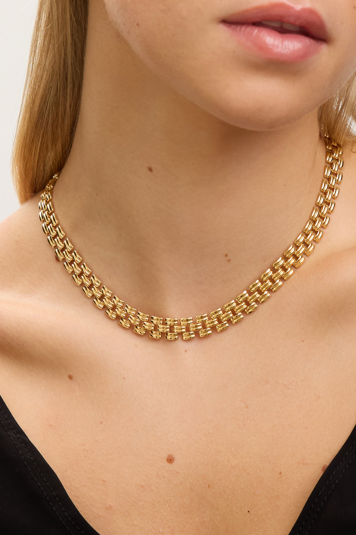 Jon Richard Gold Plate Gate Chain Necklace
