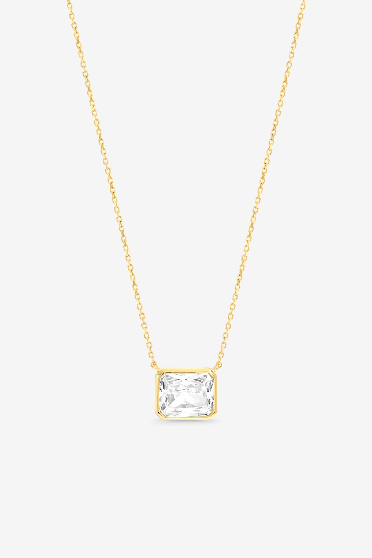 Jon Richard Gold Plated Crystal Square Pendant