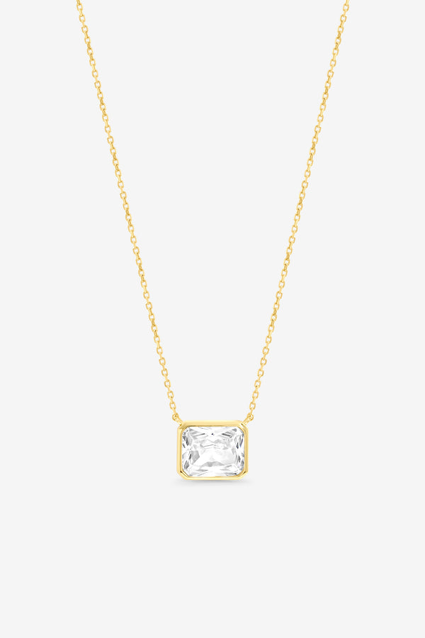 Jon Richard Gold Plated Crystal Square Pendant