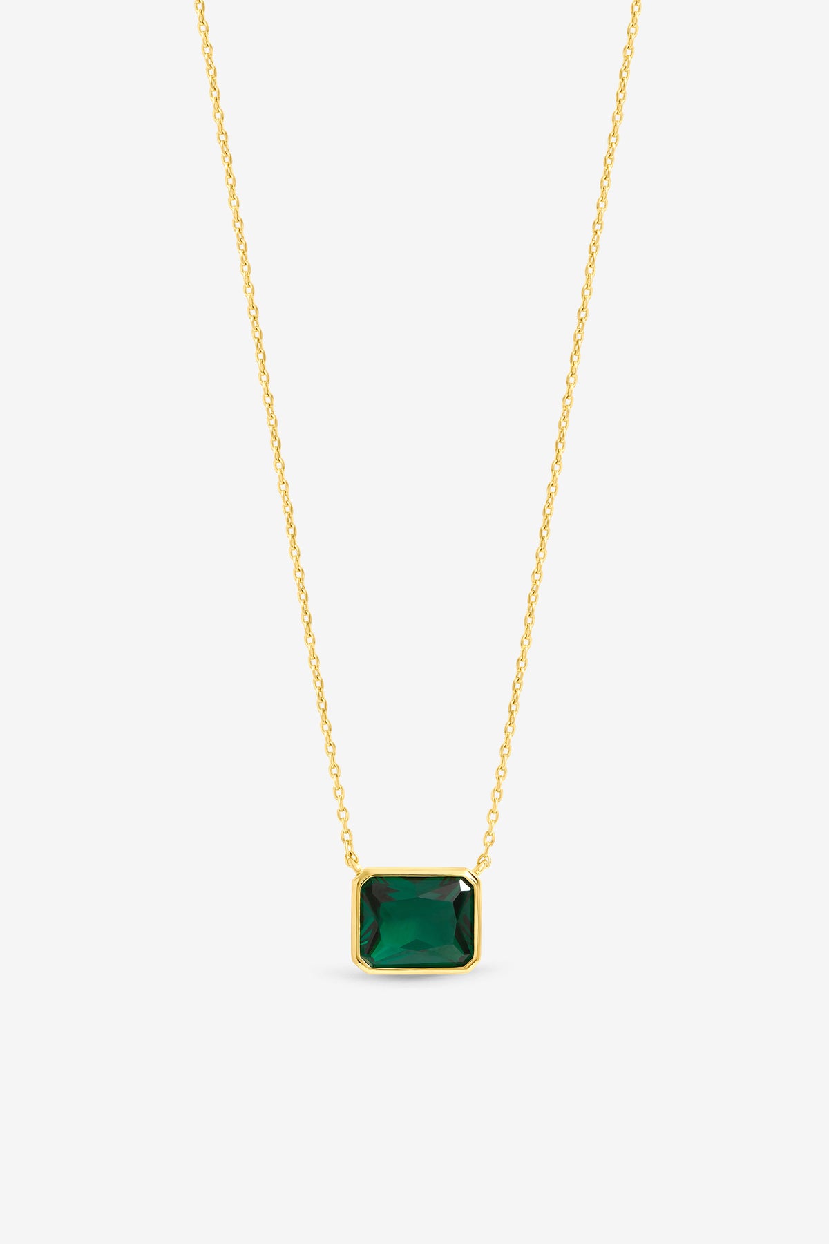 Jon Richard Gold Plated Emerald Pendant