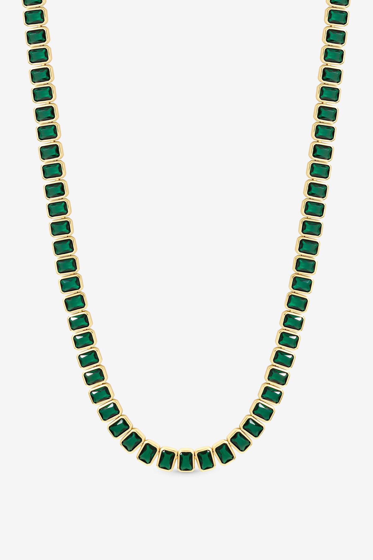 Jon Richard Gold Plated Emerald Bezel Allway Necklace