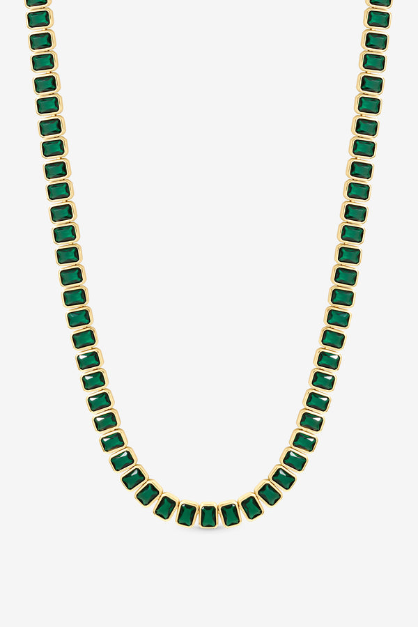 Jon Richard Gold Plated Emerald Bezel Allway Necklace