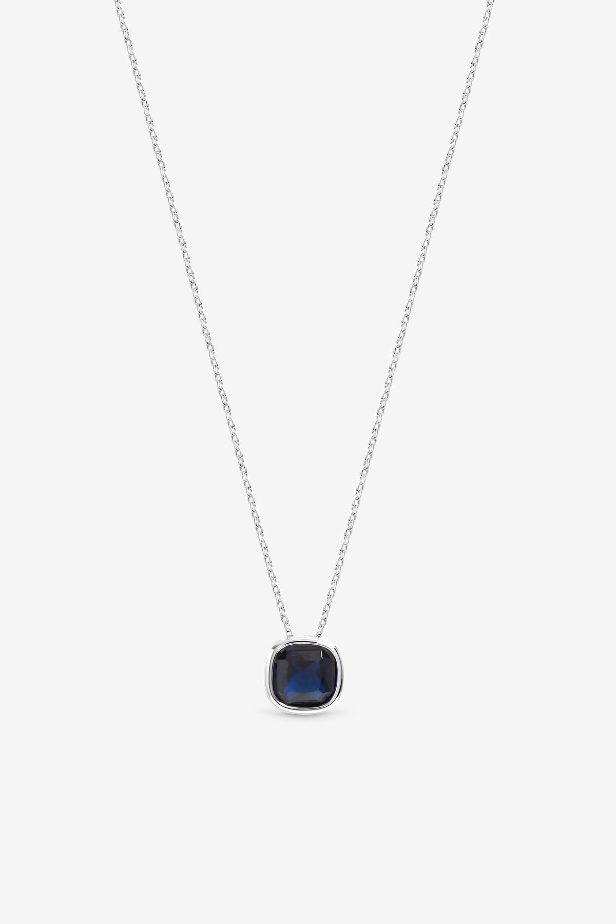 Jon Richard Silver Plated Sapphire Crystal Bezel Pendant