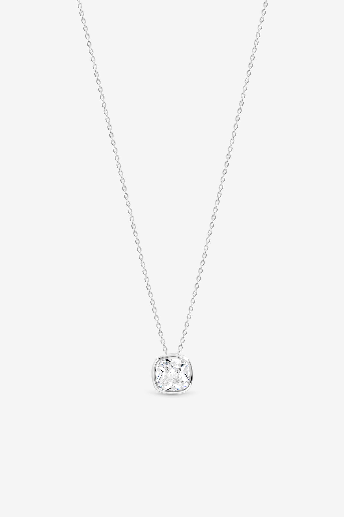 Jon Richard Silver Plated Crystal Bezel Pendant