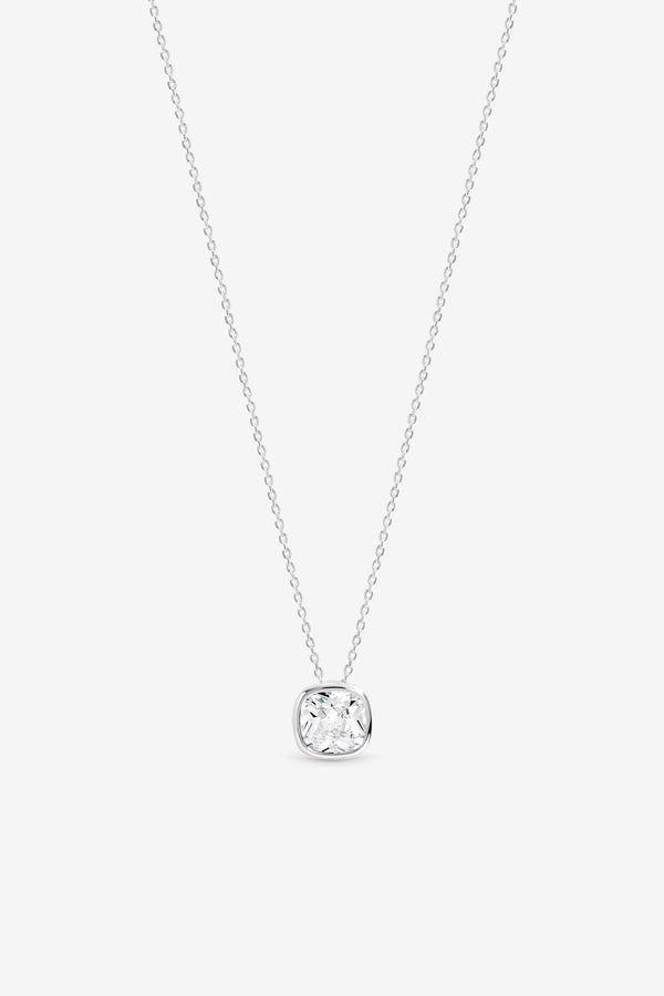 Jon Richard Silver Plated Crystal Bezel Pendant