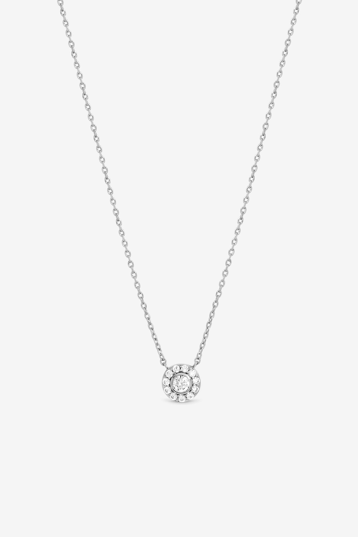 Jon Richard Rhodium Plated Mini Crystal Pendant