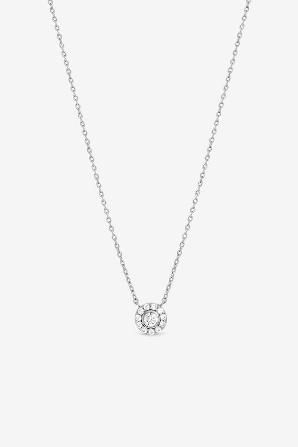 Jon Richard Rhodium Plated Mini Crystal Pendant