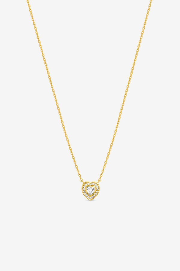 Jon Richard Gold Plated Mini Crystal Heart Pendant