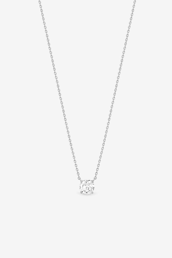 Jon Richard Rhodium Plated Crystal Pendant