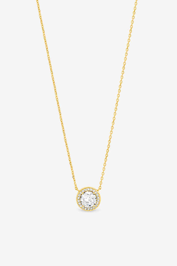 Jon Richard Gold Plated Crystal Halo Pendant