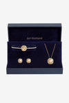 JON RICHARD GOLD PLATE CRYSTAL CHAMPAGNE TRIO SET