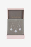 Jon Richard Rhodium Plated And Crystal Knot Drop Box Set