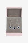 Jon Richard Rhodium Plated And Sapphire Box Set