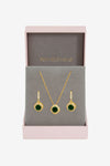 Jon Richard Gold Plated And Emerald Box Set
