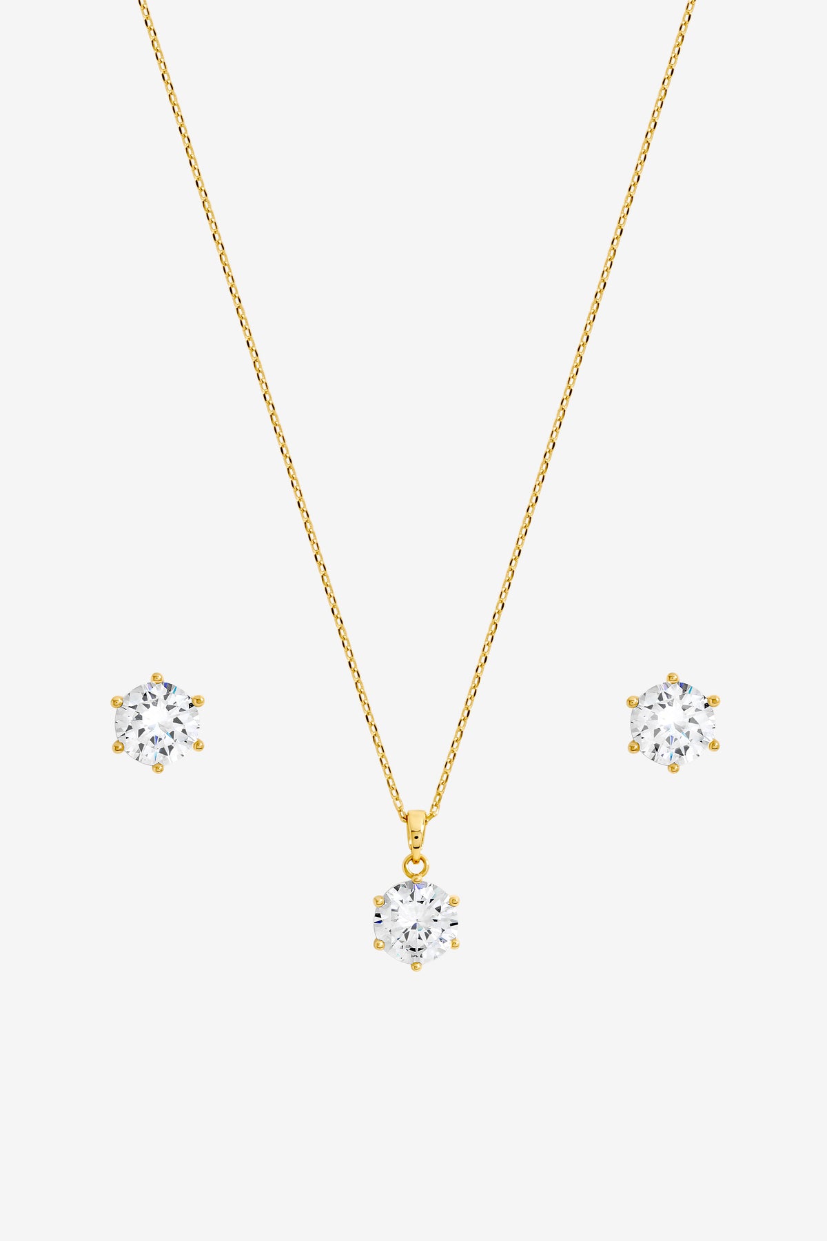 Jon Richard Gold Plated Cubic Zirconia Pendant Box Set