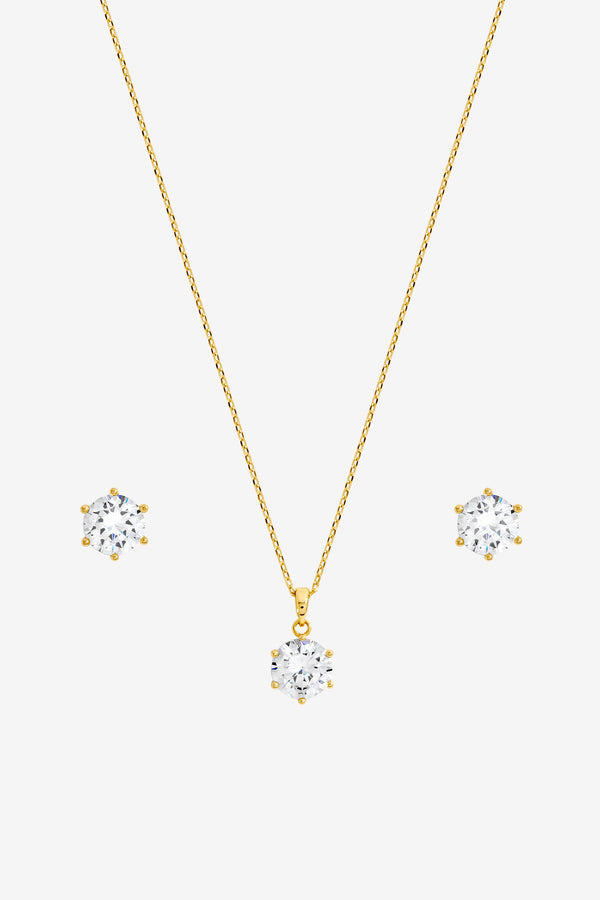 Jon Richard Gold Plated Cubic Zirconia Pendant Box Set