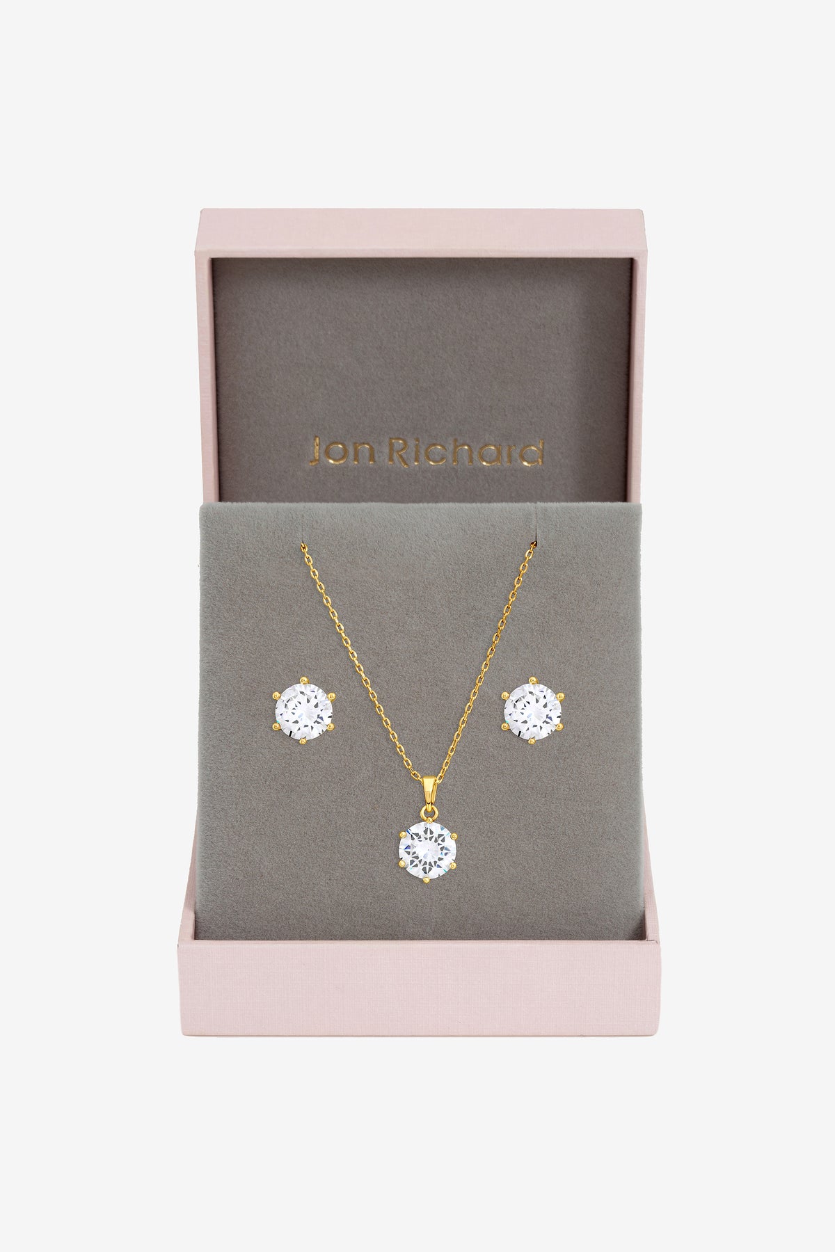Jon Richard Gold Plated Cubic Zirconia Pendant Box Set
