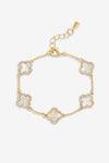 Jon Richard Gold Plated Mother of Pearl Clover Bracelet