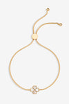 Jon Richard Gold Plated And Mother Of Pearl Enamel Heart Clover Toggle Bracelet