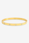 Jon Richard Waterproof Gold Plated Crystal Polished Bangle