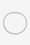Jon Richard Rhodium Plated and Cubic Zirconia Round Tennis Bracelet