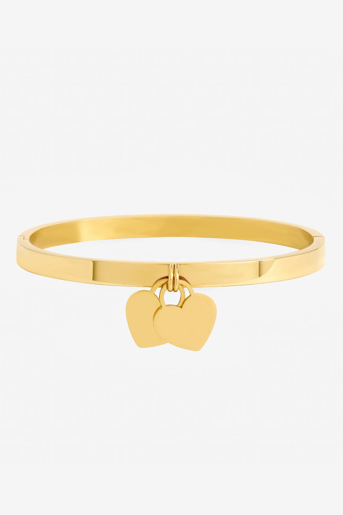 Jon Richard Gold Plated Waterproof Heart Charm Engraveable Bangle