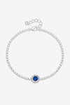 Jon Richard Silver Plated and Sapphire Crystal Stone Bracelet