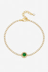 Jon Richard Gold Plated and Emerald Crystal Stone Bracelet