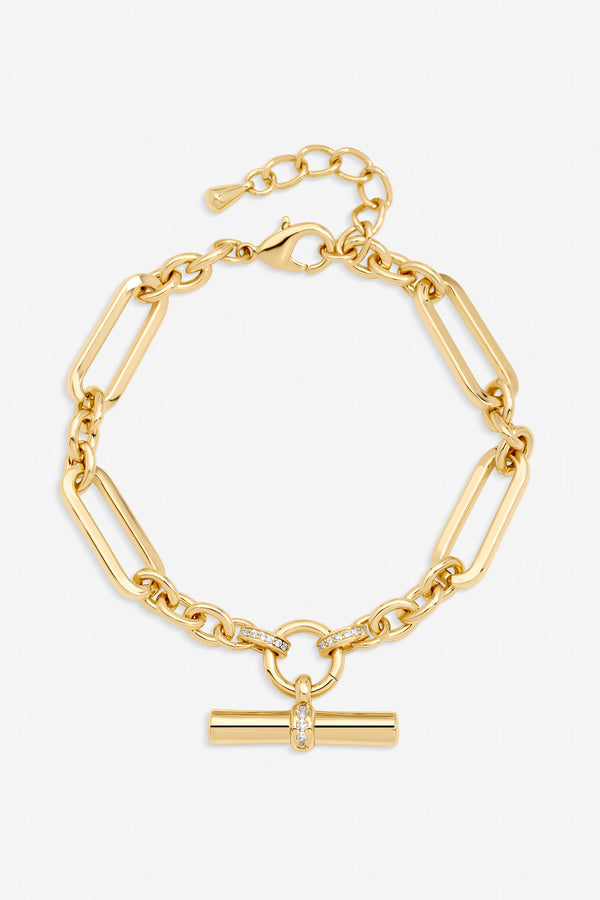 Jon Richard Gold Plated Luxe T-Bar Bracelet
