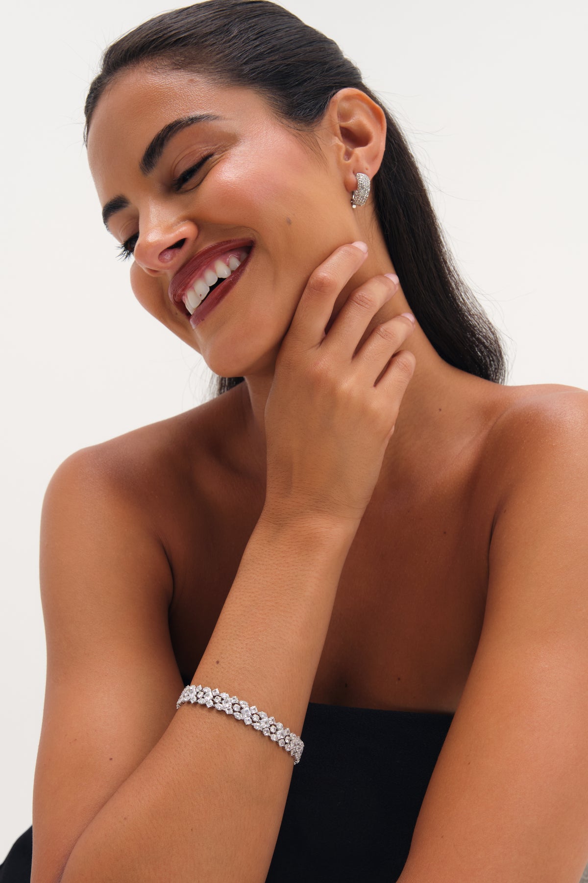 Jon Richard Cubic Zirconia Mixed Stone Bracelet