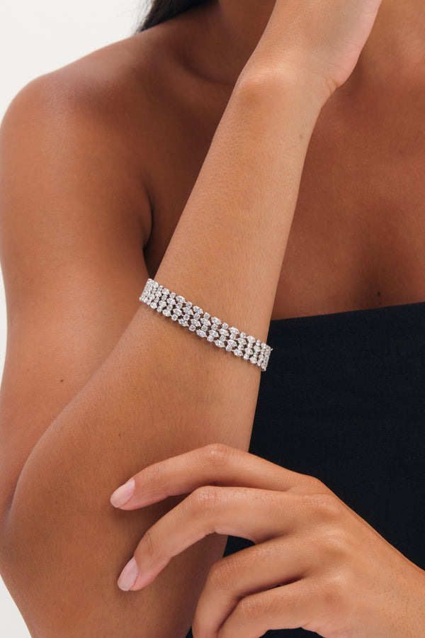 Jon Richard Cubic Zirconia Mixed Stone Bracelet