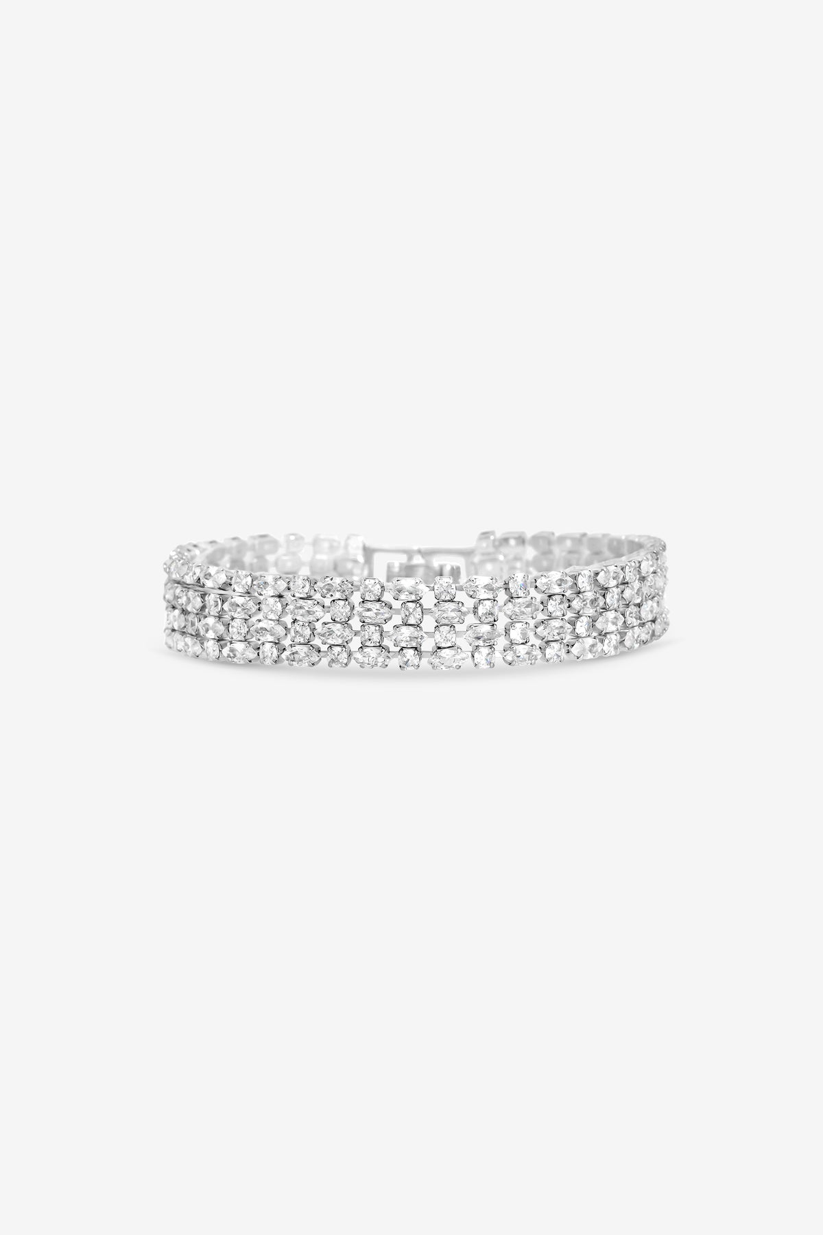 Jon Richard Cubic Zirconia Multi Row Bracelet