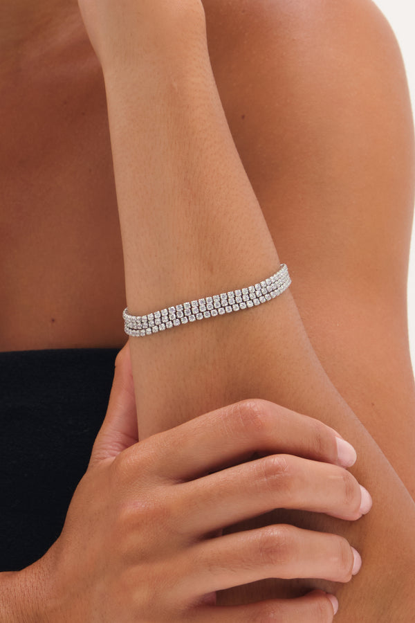 Jon Richard Cubic Zirconia Multi Row Bracelet