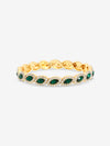 Jon Richard Gold Plated And Emerald Navette Stretch Bracelet