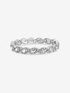 Jon Richard Silver Plated And Crystal Navette Stretch Bracelet
