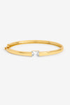 Jon Richard Gold Plated And Cubic Zirconia Polished Bangle