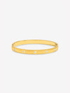 Jon Richard Gold Plated Textured Stainless Steel Crystal Waterproof Bangle