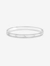 Jon Richard Silver Plated Textured Stainless Steel Crystal Waterproof Bangle