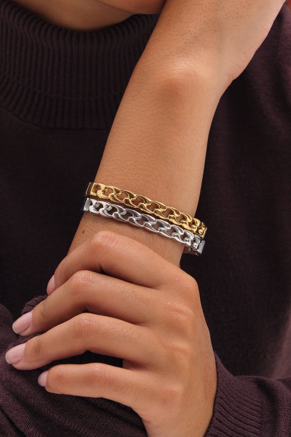 Jon Richard Gold Plated Chain Stainless Steel Waterproof Bangle