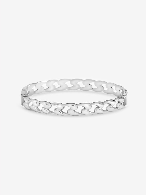 Jon Richard Silver Plated Chain Stainless Steel Waterproof Bangle