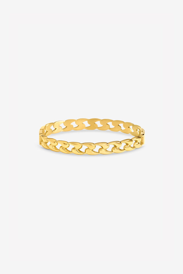 JON RICHARD SILVER PLATE CHAIN STAINLESS STEEL BANGLE