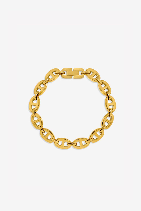 JON RICHARD GOLD PLATE MARINER LINK STAINLESS STEEL BRACELET