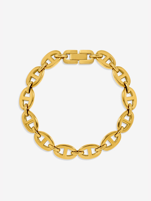 Jon Richard Gold Plated Marine Link Stainless Steel Waterproof Bracelet