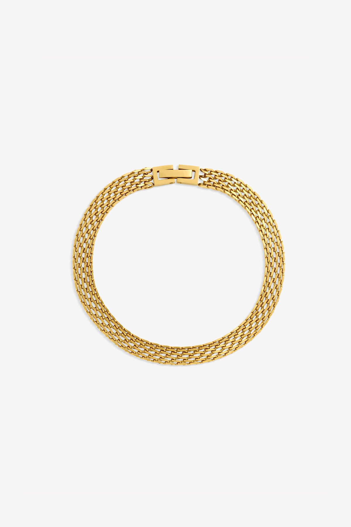 JON RICHARD GOLD PLATE MESH CHAIN STAINLESS STEEL BRACELET