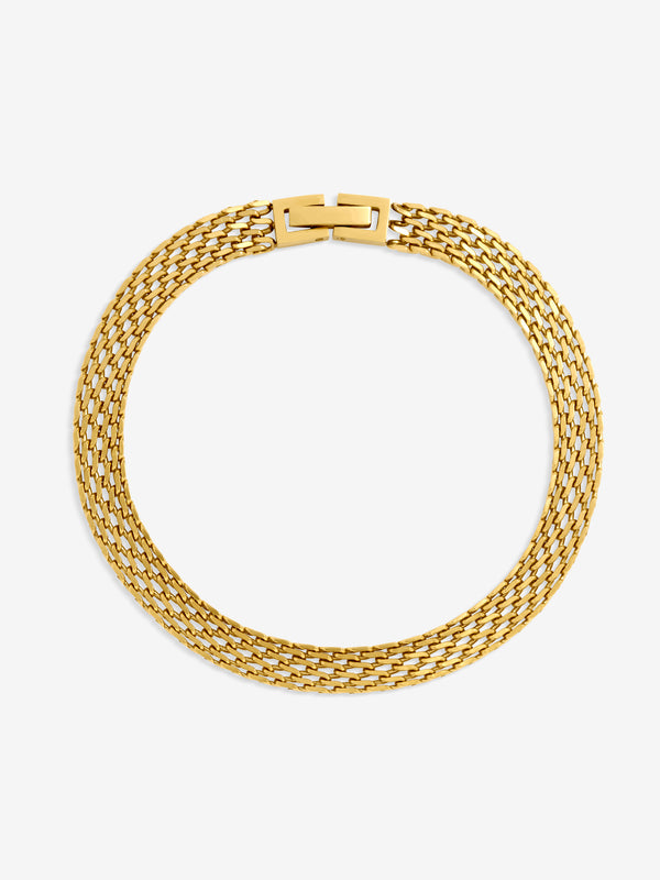 Jon Richard Gold Plated Mesh Chain Stainless Steel Waterproof Bracelet