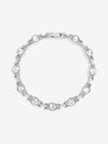 JON RICHARD SILVER PLATE AND CRYSTAL LINK BRACELET