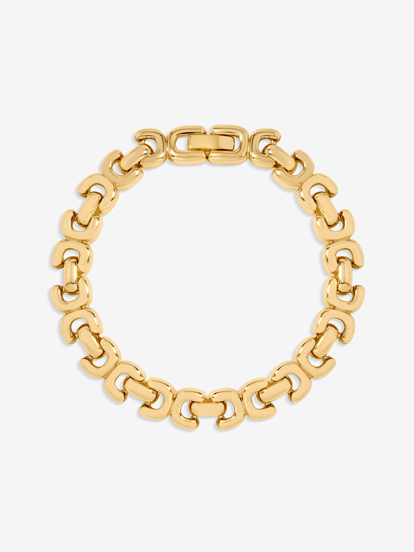 JON RICHARD GOLD PLATE KISS LINK BRACELET