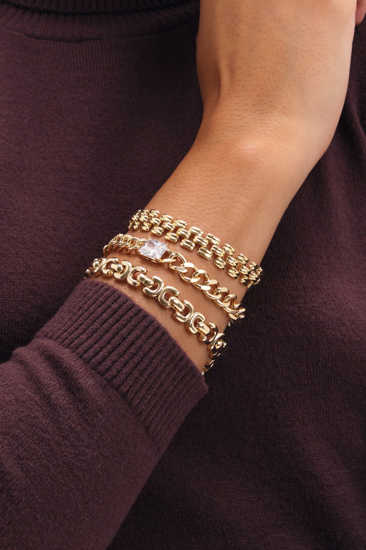 Jon Richard Gold Plated Kiss Link Bracelet