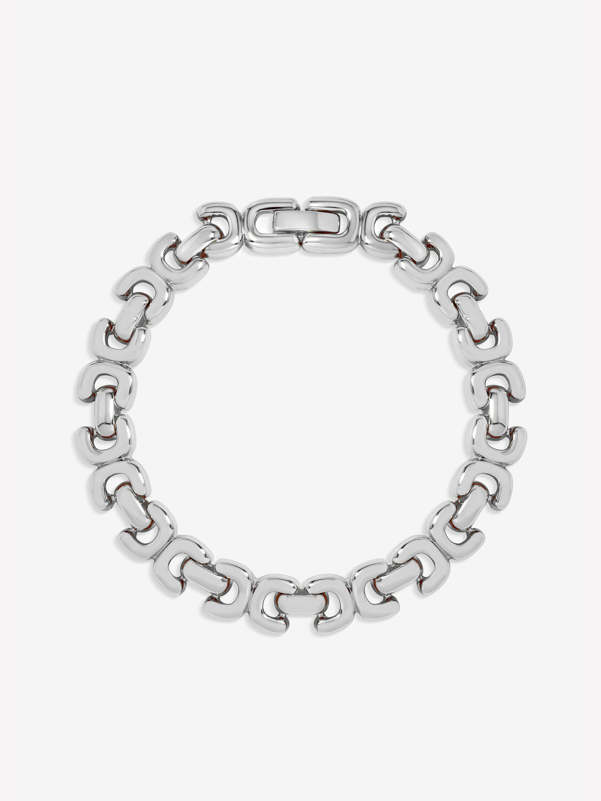 JON RICHARD SILEVR PLATE KISS LINK BRACELET