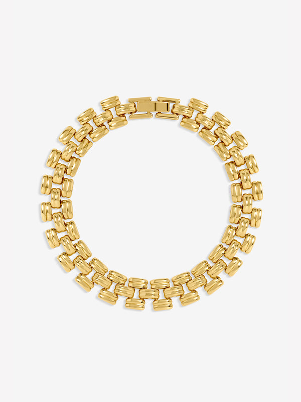 Gold Plated Gate Chain Bracelet